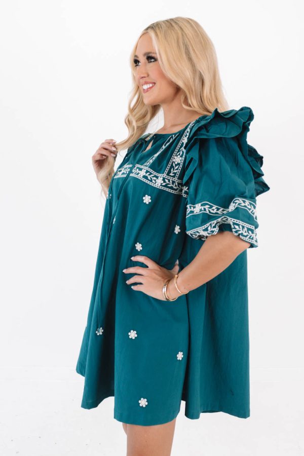 I Know You Dress - Teal on Sale