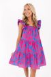 Here With Me Dress - Blue Fuchsia Online Sale