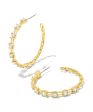 Kendra Scott Lexi Hoop Earrings - Gold White Crystal Cheap