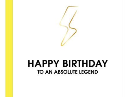 Letterpress Paperclip Card - Happy Birthday To An Absolute Legend For Cheap