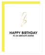 Letterpress Paperclip Card - Happy Birthday To An Absolute Legend For Cheap