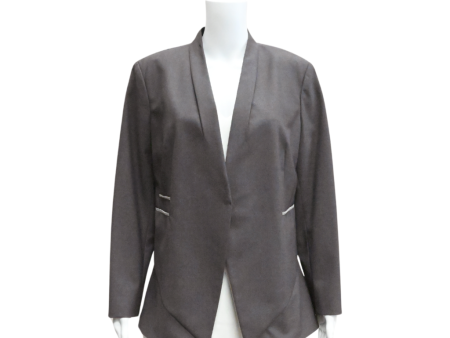 Wool Dark Grey Blazer Hot on Sale