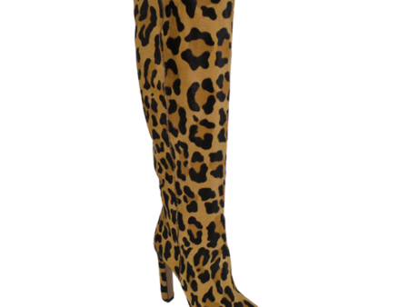 Leopard-Print Pony Hair Boots Cheap