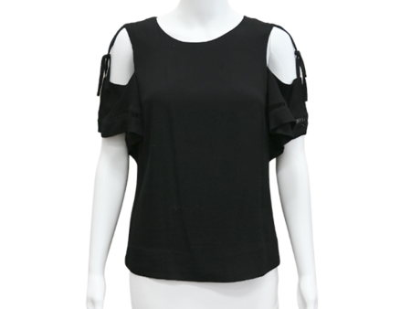 Black Cold-Shoulder Blouse Online Sale