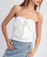 Bow Tube Top - Off White - FINAL SALE Cheap