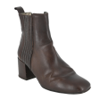 Brown Monili Leather Booties For Cheap