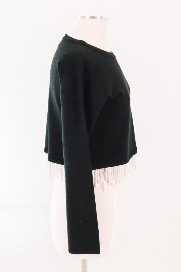 Hint of Pearl Sweater - Black For Discount