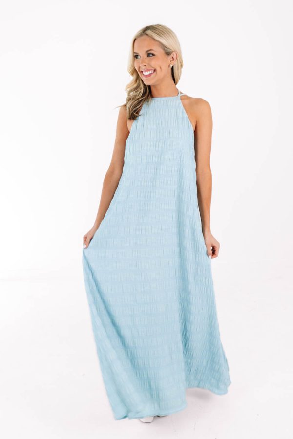 Bad Habit Maxi Dress - Blue Cheap