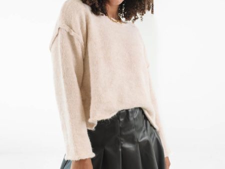 Give A Cold Shoulder Sweater - Cream Online Sale