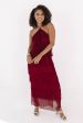 Life Of The Party Midi Dress - Burgundy Online