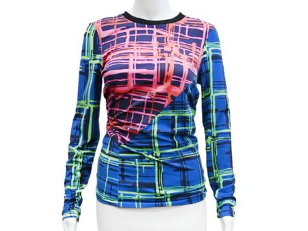 Multi-Colored Printed Long Sleeve Top Hot on Sale