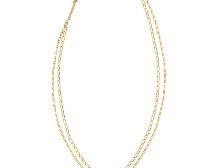 Kendra Scott Camry Enamel Frame Multi Stand Necklace - Gold Azalea Illusion - FINAL SALE For Sale