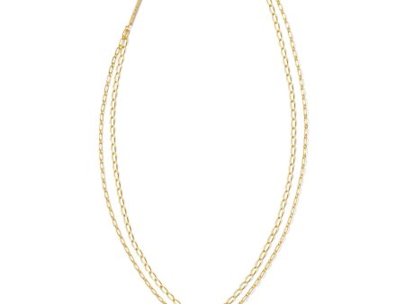 Kendra Scott Camry Enamel Frame Multi Stand Necklace - Gold Marbled Amber Illusion - FINAL SALE For Sale