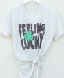 Feeling Lucky Tee - White - FINAL SALE Online now