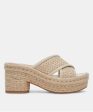 Dolce Vita Eldora Wedge - Natural White Raffia - FINAL SALE Discount