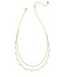 Kendra Scott Eve Multi Strand Necklace - Gold White Mix For Cheap