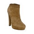 Beige Suede Platform Booties Sale