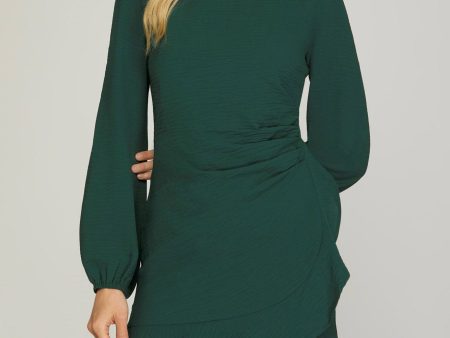 Asymmetrical Hem Mini Dress - Sea Green - FINAL SALE Online Sale