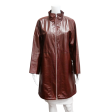 Brick Red Leather Coat Supply