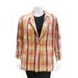 Multicolored Plaid Wool-Blend Coat For Sale