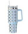 40oz Checkered Quencher Tumbler - White, Blush OR Sky Blue - FINAL SALE For Discount