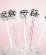 Disco Ball Stirrers, Set of 6 - Silver Supply