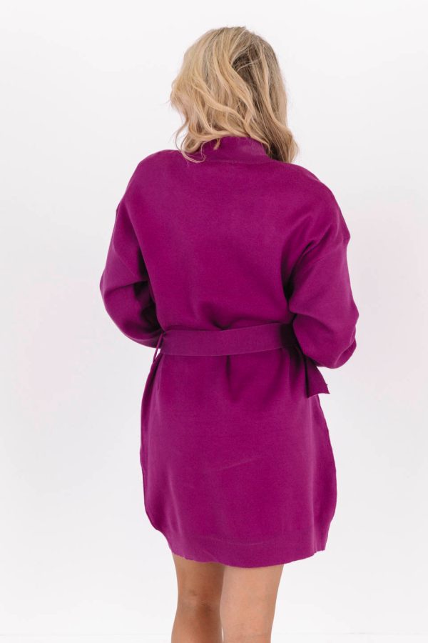 On My Level Sweater Dress - Violet Hot on Sale