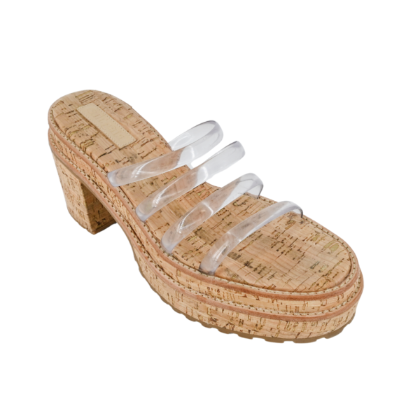 Sev Clear Four-Band Platform Sandals on Sale