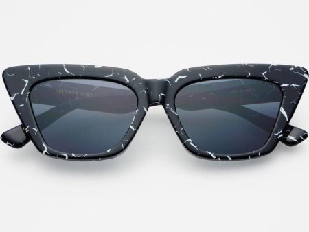 Freyrs Vista Acetate Cat Eye Sunglasses - Black Marble Hot on Sale