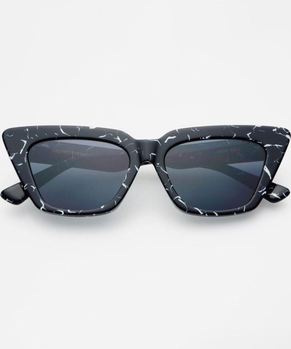 Freyrs Vista Acetate Cat Eye Sunglasses - Black Marble Hot on Sale