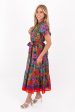 The Asher Button Up Midi Dress - Multi Hot on Sale