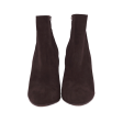 Dark Brown Suede Booties Cheap