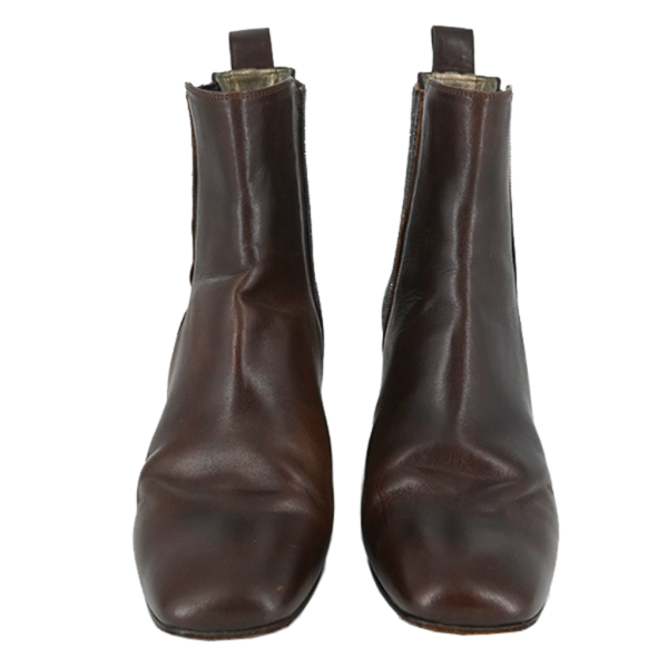 Brown Monili Leather Booties For Cheap