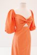 Totally Tangerine Midi Dress - Orange Hot on Sale