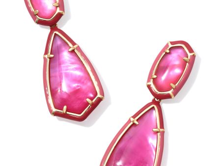 Kendra Scott Camry Enamel Frame Statement Earrings - Gold Azalea Illusion - FINAL SALE Hot on Sale