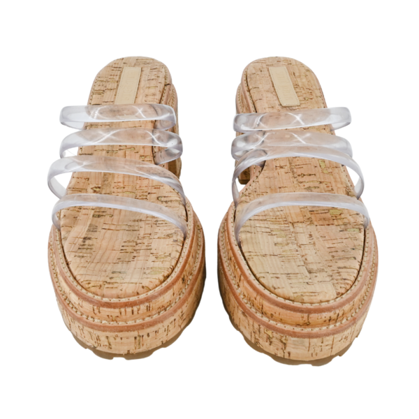 Sev Clear Four-Band Platform Sandals on Sale