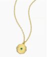 Gorjana Birthstone Coin Necklace - Green Agate Gold Online Hot Sale