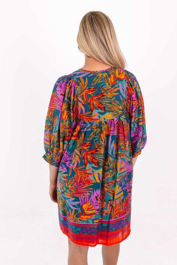 The Asher Puff Sleeve Dress - Multi Online now