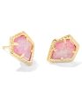 Kendra Scott Framed Tessa Stud Earrings - Iridescent Drusy, Rose Pink OR Light Blue - SELECT COLORS FINAL SALE Online now