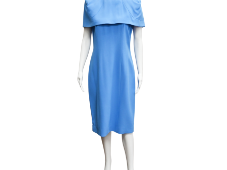 Bright Blue Cape-Sleeve Dress Online