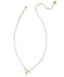 Kendra Scott Pearl Letter Short Pendant Necklace  Gold White Pearl Cheap