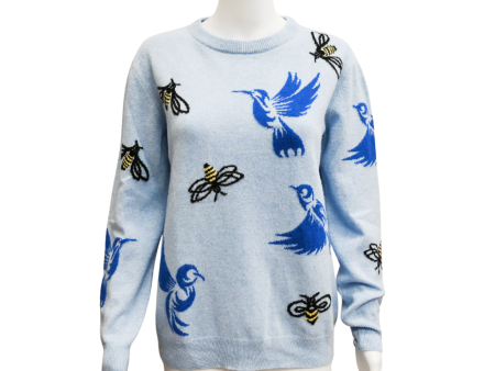 Birds & Bees Blue Knit Sweater For Sale