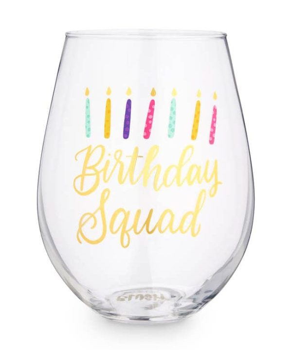 30oz Wine Glass -  Birthday Squad - FINAL SALE Discount