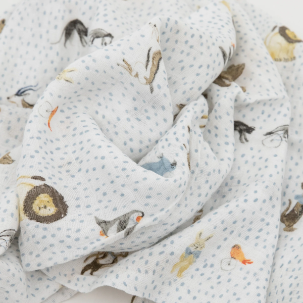 Cotton Muslin Swaddle Blanket 3 Pack - Party Animals on Sale