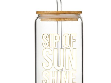 Glass Tumbler - Sip Of Sunshine - FINAL SALE Cheap