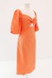 Totally Tangerine Midi Dress - Orange Hot on Sale