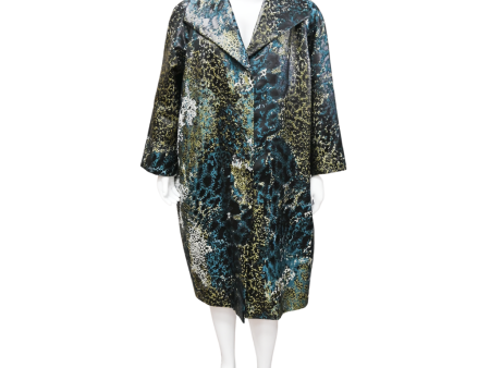 Metallic Jacquard Overcoat For Discount