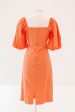 Totally Tangerine Midi Dress - Orange Hot on Sale