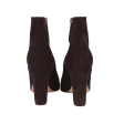 Dark Brown Suede Booties Cheap