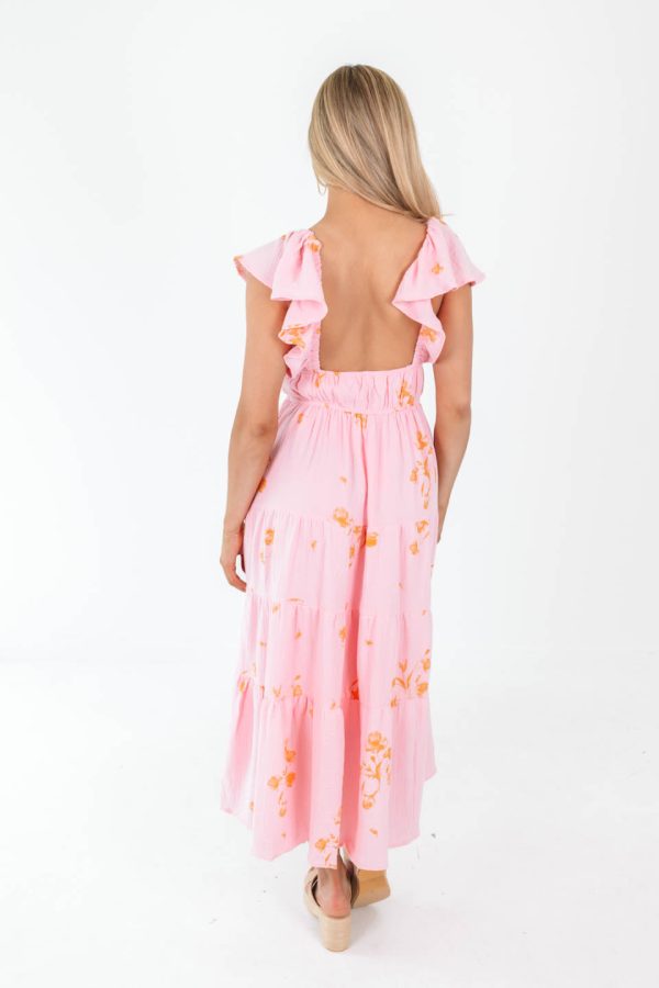 Made This Way Midi Dress - Pink on Sale